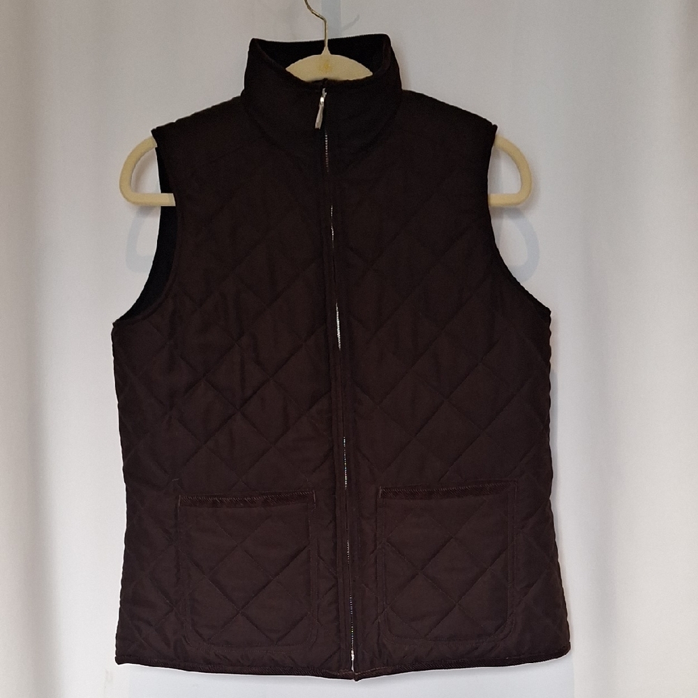Lauren Ralph Lauren Quilted Brown And Black Reversable Vest Size M